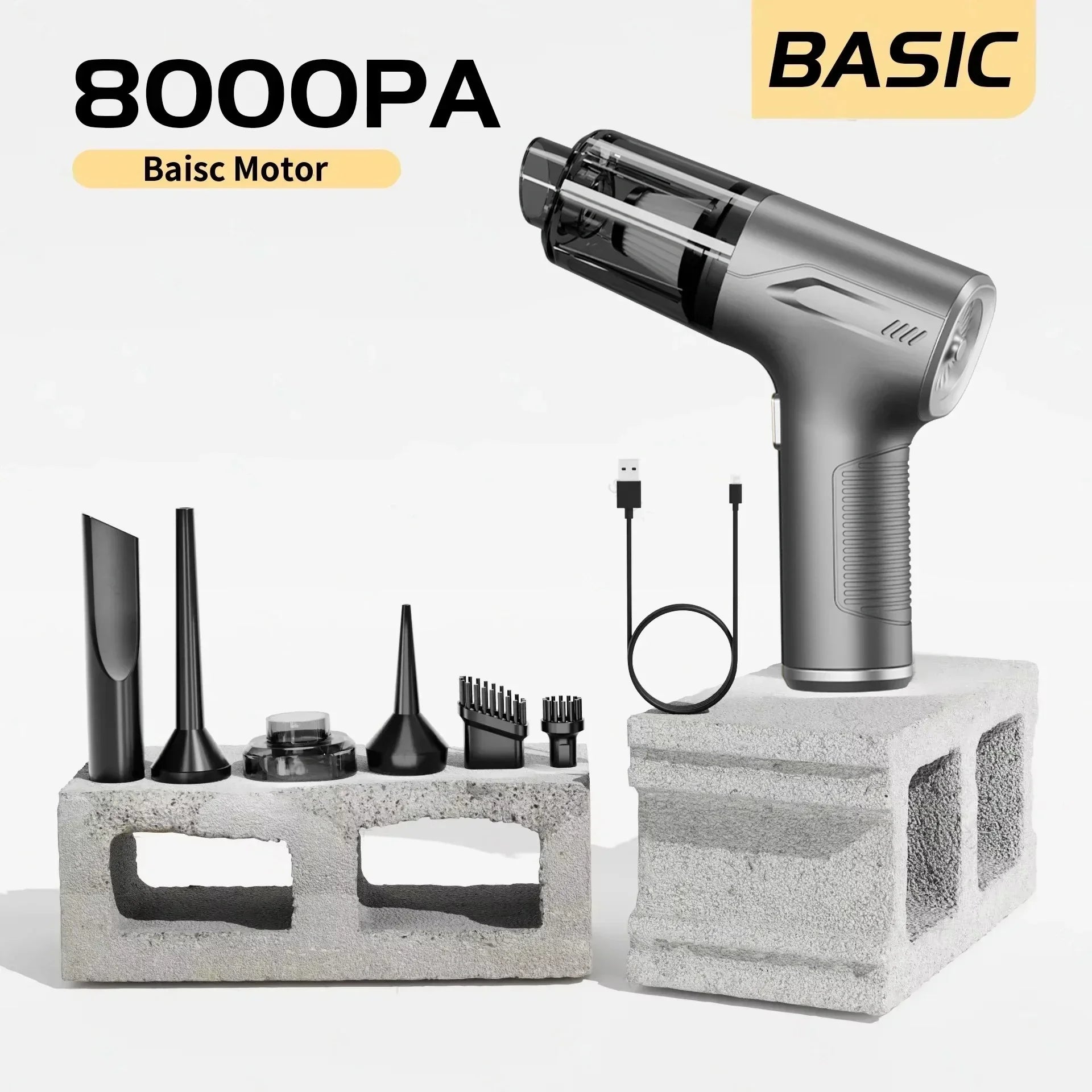 CENRR 98000PA Portable Cordless Car Vacuum Cleaner