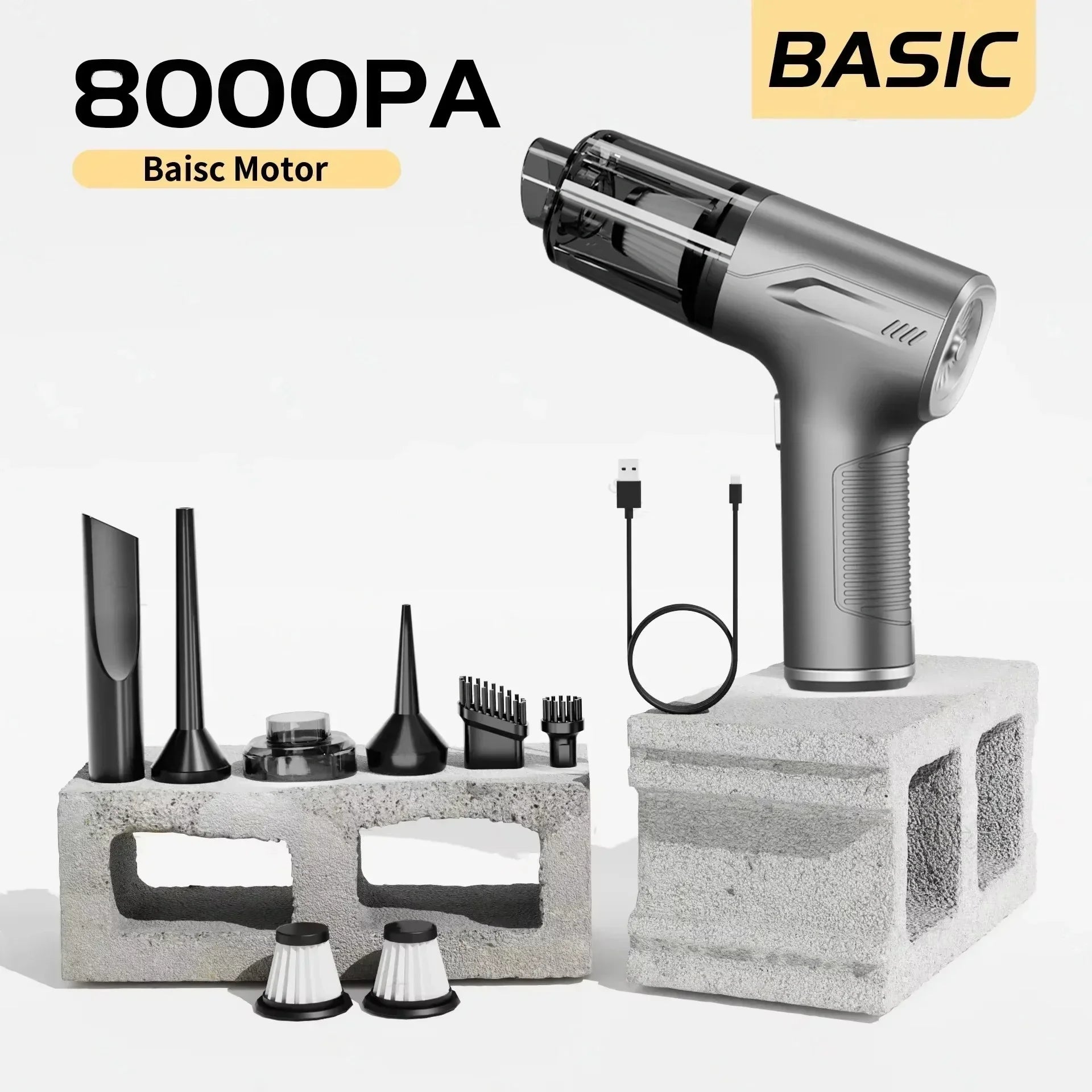 CENRR 98000PA Portable Cordless Car Vacuum Cleaner