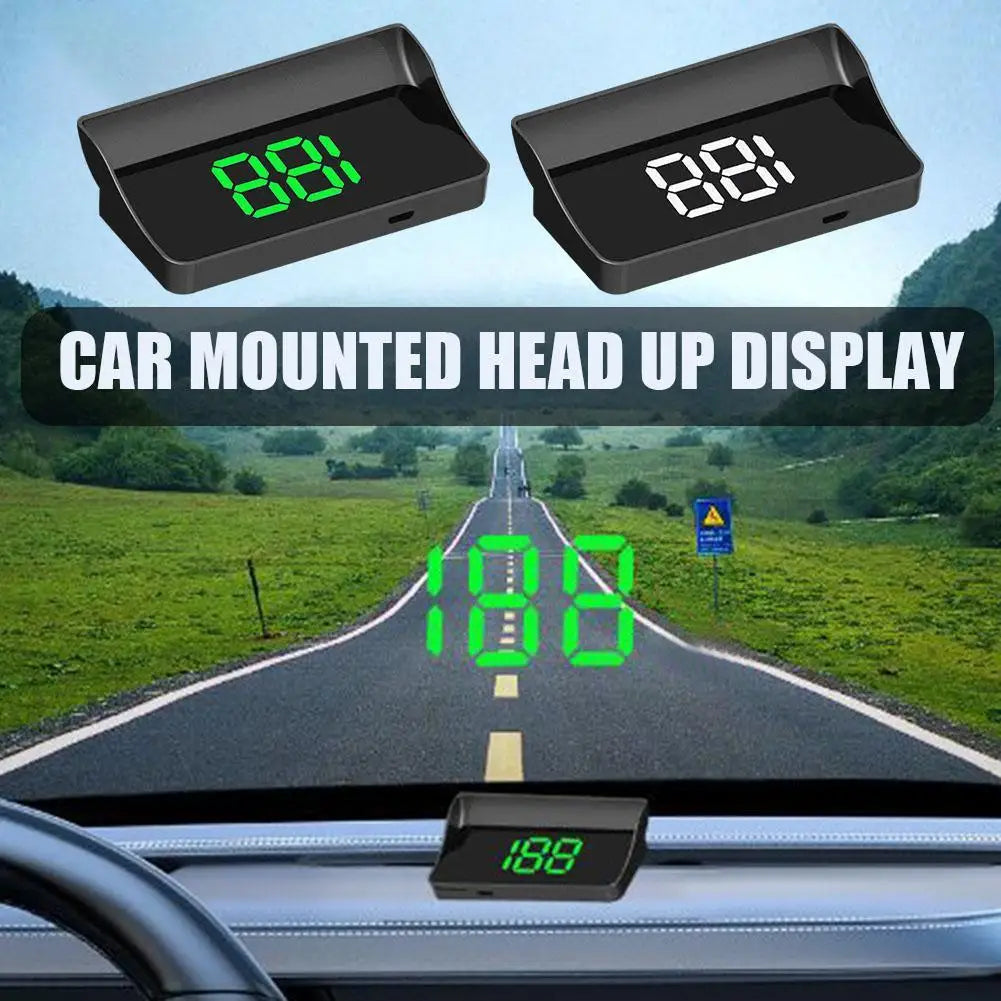 M2 Car HUD GPS – Digital Speedometer Head-Up Display with White & Green LED Projection
